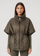 QUILTED FUNNEL-NECK VEST