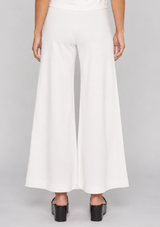 PONTE KNIT CROPPED WIDE LEG PANT