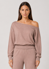 SABRINA OFF SHOULDER SWEATSHIRT