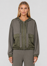 SATIN-TRIM BOXY JACKET