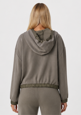 SATIN-TRIM BOXY JACKET
