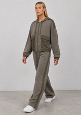 SATIN-TRIM BOXY JACKET