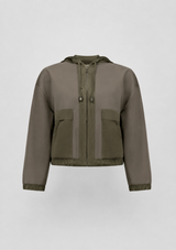 SATIN-TRIM BOXY JACKET