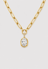 SATINA OVAL PENDANT NECKLACE
