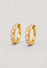 VARRA BEZEL MINI HOOP EARRING