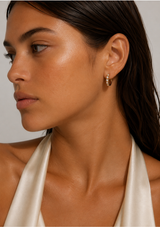VARRA BEZEL MINI HOOP EARRING