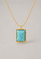 WINNIE AMAZONITE PEDANT NECKLACE