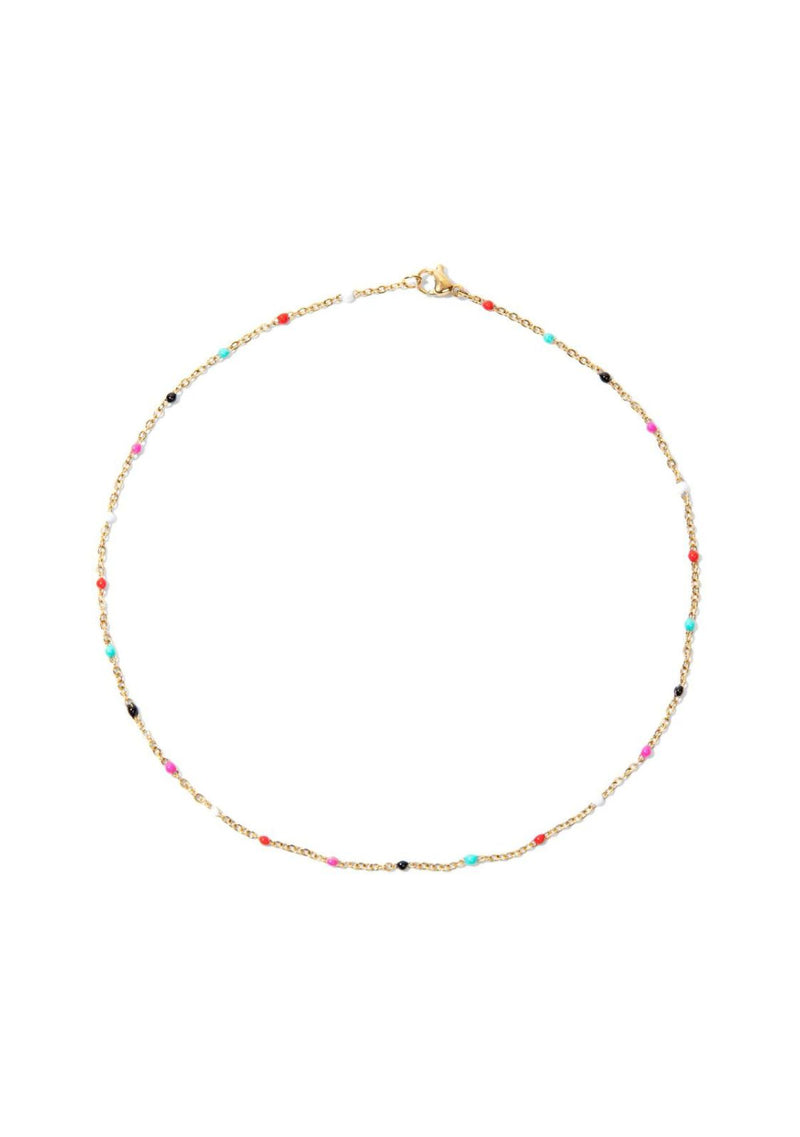GWEN COLORFUL DAINTY ENAMEL NECKLACE