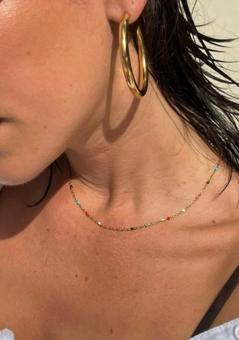 GWEN COLORFUL DAINTY ENAMEL NECKLACE