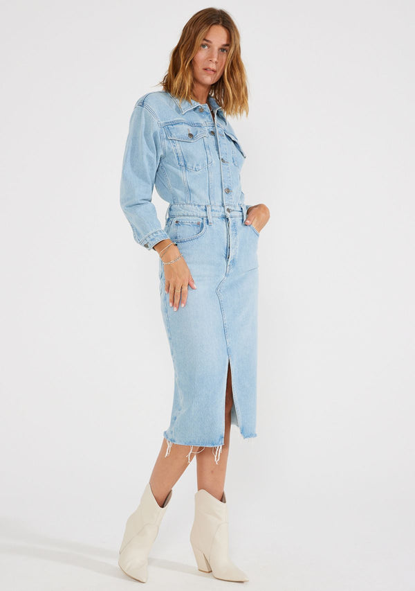 LOTTA DENIM DRESS - BLUE REEF