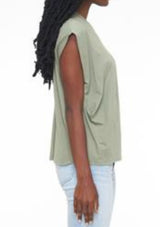 TRINA MUSCLE TEE -BLUFF