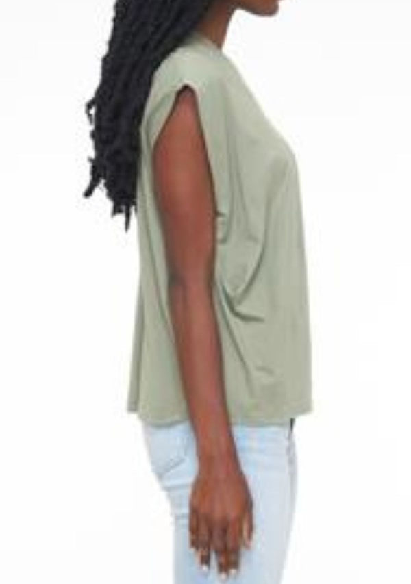 TRINA MUSCLE TEE -BLUFF