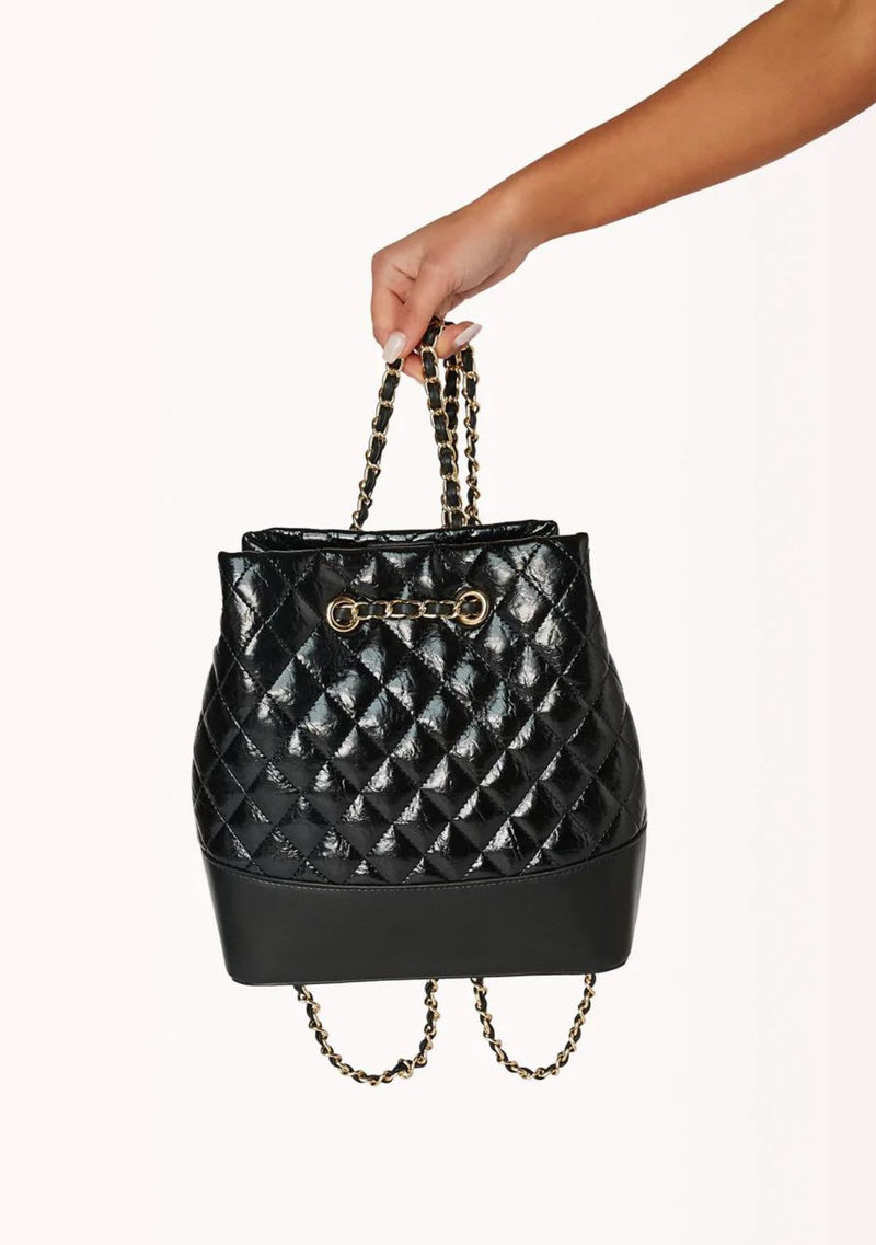 SOPHIA BACK PACK - BLACK QUILTED